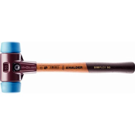HALDER SIMPLEX Mazza in TPE con corpo in ferro malleabile e impugnatura in legno - D=40 mm - 3001.040
