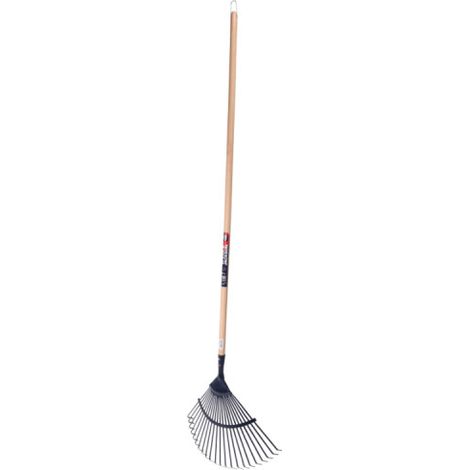 Balai à Gazon Fil Plat 22 Dents Manche Hêtre 130cm - Spear & Jackson (1/3)