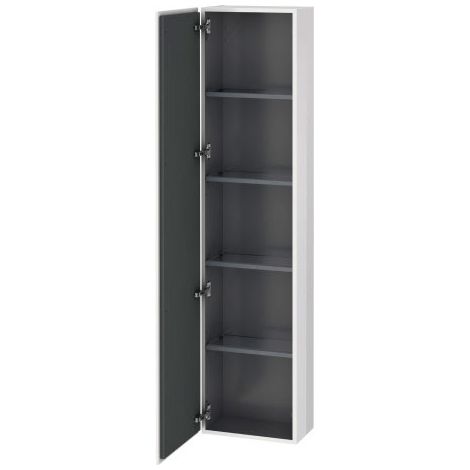 Duravit L-Cube Armadio alto larghezza 400 mm profondità 243 mm, 1 anta, incernierato a sinistra, colorazione: Laccato lucido blu pietra - LC1170L4747 (1/4)