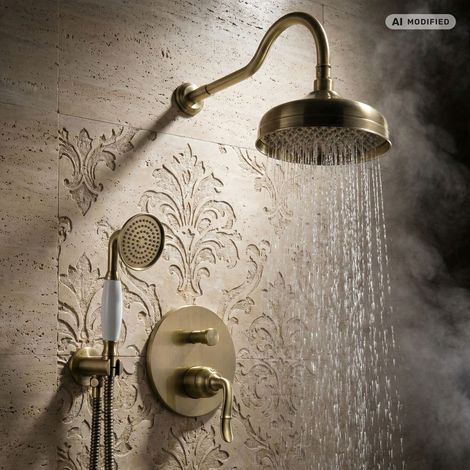 Système de douche PaulGurkes Set encastré Douche pluie Rétro Nostalgie (1/5)