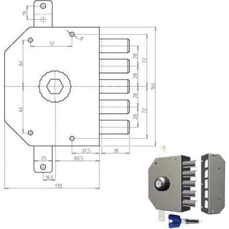 Serrure Sic.Triplice Sx Pompe 3200P Cr