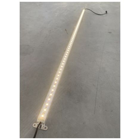 Profilé LED 12W alu rigide de 1m lumière blanc chaud 3000K 1200lm alim 24VDC (driver non incl) dimmable IP20 PROFILIGHT 1M-3000K