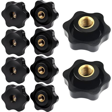 10pcs bouton de serrage m5 x 32, ecrou serrage m5 étoile pour vis étoile, ecrou papillon pour meuble (M5x32) (1/5)