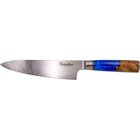 Cuchillo de cocina Tramuntana modelo CD02 Chef hoja de acero de damasco VG10 de 67 capas de 20,6 cm, mango de madera estabilizada con epoxi, con caja de presentación. Artículo de importación.