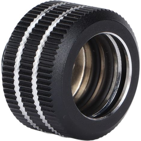 Raccords à tube rigide 14mm filetage G1/4, joints d'étanchéité inclus, pour système de refroidissement liquide PC - Noir