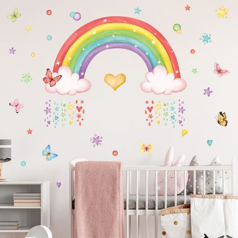 Stickers muraux arc-en-ciel Stickers muraux arc-en-ciel Stickers muraux papillons Stickers muraux enfants (1/5)