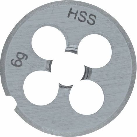 Filière Métrique ISO DIN 13 HSS - Aciers 850 N/mm M6 x 1 x D. 25 x Ht. 9 mm x Z4 - Diamwood