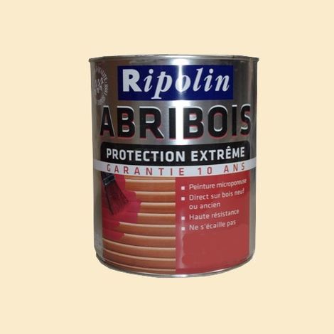 RIPOLIN Peinture Abribois Protection Extrême Blanc cassé Satin 0,5 L (1/2)