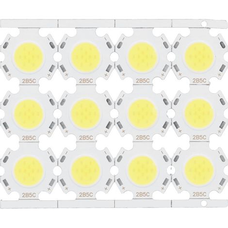 12 chip LED COB, emettitore di luce da 5W, 15-17V, per faretti e luci a incasso, bianco