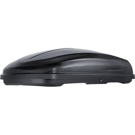 Coffre de toit rigide 14 pi³, ABS, ouverture double face, sangles renforcées, aérodynamique, compatible barres de toit, voiture, break, SUV, noir. (1/5)