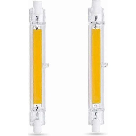 Ampoule LED R7s 118 mm 10 W Blanc chaud 3000 K 1000 lm Équivalent halogène J118 80 W 100 W Non dimmable COB extra-plat pour mur/sol L (1/5)