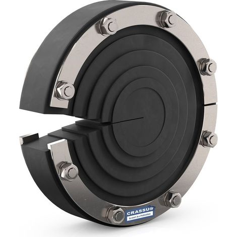 CR Pressd. Typ DD-T Uni, DN100,AD18-65mm geteilt, 1,5 bar, Dg.: 40mm, EPDM / V4A