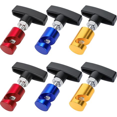 Lot de 3 colliers de serrage en métal pour capot de voiture, 11 mm, antidérapants, universels, multicolores (jaune, bleu et rouge) (1/5)