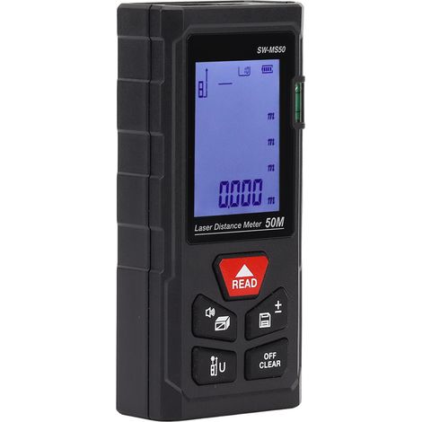 Télémètre laser infrarouge portable, télémètre de haute précision pour la construction SW-MS50 (portée de mesure de 50 m)