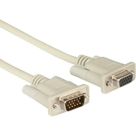 Câble VGA - - HD15 F/M - 10m - Connecteur HD D-Sub - Couleur gris