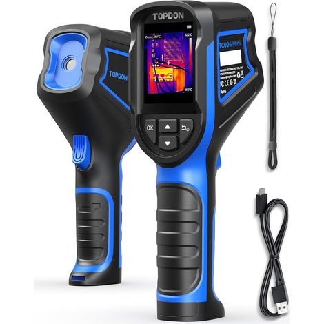 TC004 Mini Infrared Thermal Camera, 240 x 240 TISR Resolution  15 Hours of Battery Life, -4°F to 842°F, 25Hz Refresh, High/Low Temperature Alerts, Automatic Shutdown 5/10/20min (1/5)