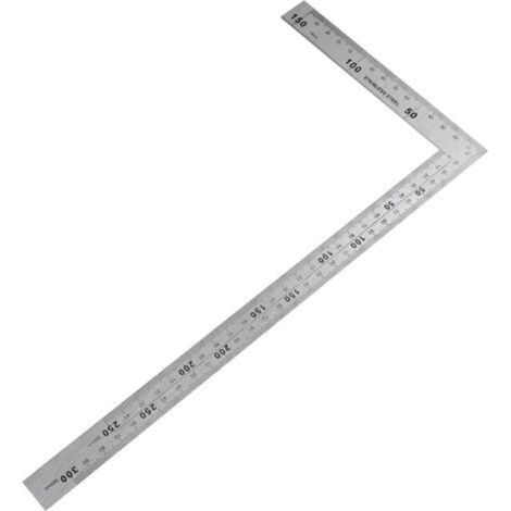 Equerre Couture,Equerre Menuisier Equerre Metal Menuisier Inoxydable Règle Carrée 150×300mm Angle droit de 90 degrés Règle en acier inoxydable pour Charpentier, Ingénieur, Artisan, Couvreur (1/4)