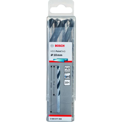 Broca para metal HSS-RPointTeQ DIN338 10.0 x87x133 (10 uds.)  BOSCH 2608577268