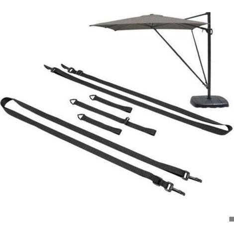Sangle De Fixation Pour Parasol Déporté - Résistante Aux Intempéries Et Au Vent - Réglable - Lot De 5 (1/5)