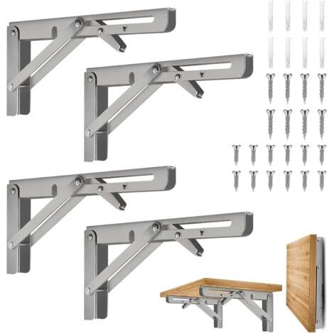 Support pliable 30 cm, support de console pliable, supports d'étagère pliables (1/5)