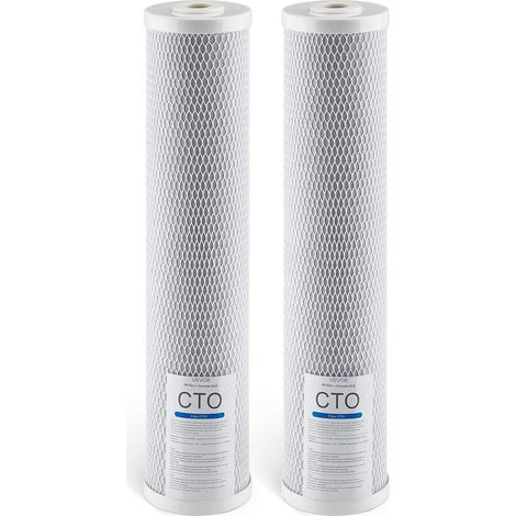 Eau Sans Odeur ni Chlore Cartouches de Remplacement Bloc Charbon 115x507 mm pour Système de Filtration Domestique 3 Étages (1/5)