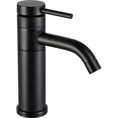 Robinet mitigeur de salle bain avec bec pivotant lavabo intégré à levier unique chaud et froid (1/4)