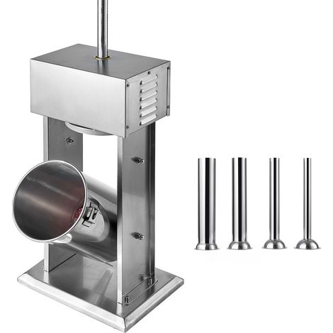 Machine à farcir les saucisses électrique, 12 L, inox, vitesse variable, pédale, 4 buses, usage pro et domestique. (1/5)