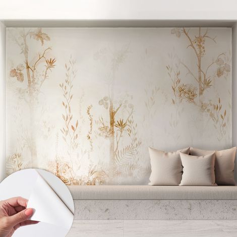 Papier peint autocollant avec imprimé pour cuisine facile à appliquer pour mur a motif Élégance botanique 208x146 cm (1/5)