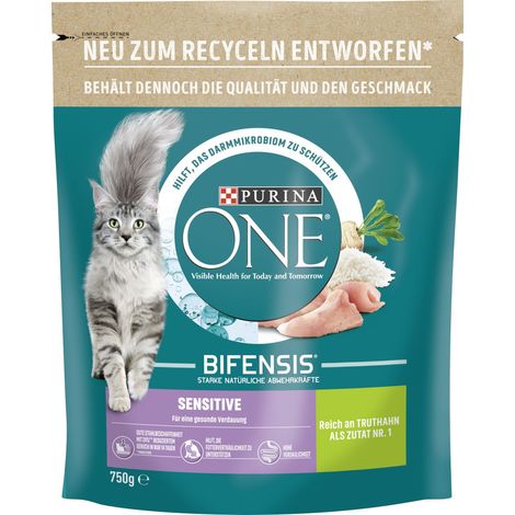 Purina ONE Sensitive reich an Truthahn und Reis 750 g