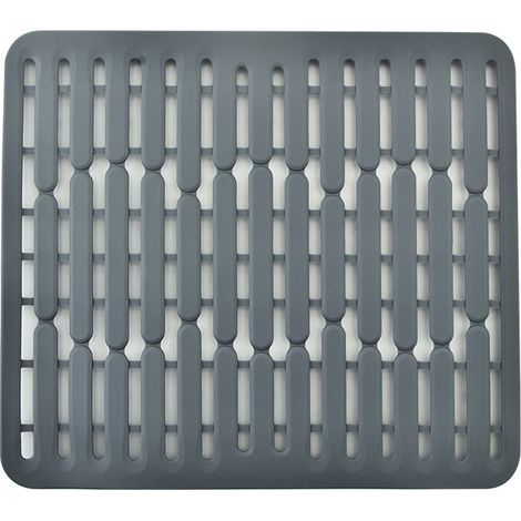 32.5x28.7x1cm,gris– Tapis de fond d'évier en silicone ou protège évier - Petit format (1/5)