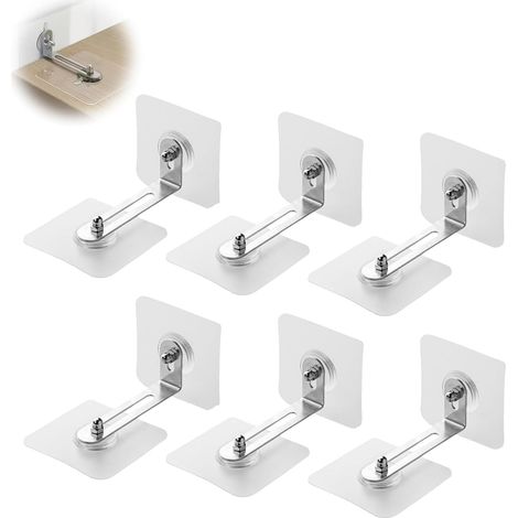 anclajes antivuelco para muebles con adhesivo, no requieren perforación: montaje sólido en pared, evita que se vuelquen, instalación rápida, robustos y prácticos (1/5)