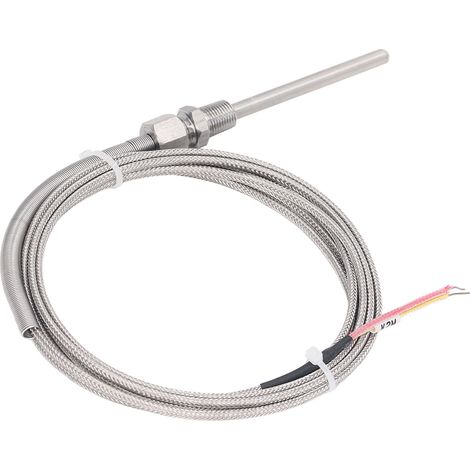 Thermoelement Typ K, 1/8"-NPT-Gewinde, einstellbare Leitungslänge, federbelastet, freiliegende Isolierung, Temperatursensor (1/5)