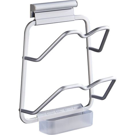 Porte Couvercle,Capacité de 2 Couvercles Porte Couvercle Vertical, Support pour Couvercles de Casseroles, Vertical Support Ustensiles Cuisine Pratique, pour Couvercles de Casserole et Poêle (1/5)