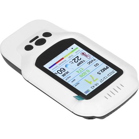 Détecteur d'ozone 7-en-1, mesureur O3, concentration PM2.5 PM1.0 PM10, hygromètre température, TVOC, analyseur qualité de l'air intérieur (1/5)
