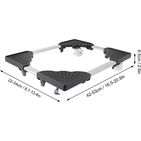 Ortviai Support pour Tour PC Mobile avec Roulettes, Hauteur Réglable et Aération Optimisée, en Acier Inoxydable (1/4)