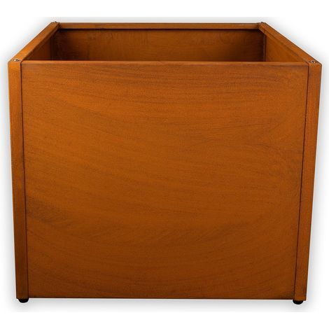 Köhko® Cadre de plantation design QUADER en acier Corten, kit à monter (sans fond) 50 x 50 x 40 cm /62101‑050 (1/5)