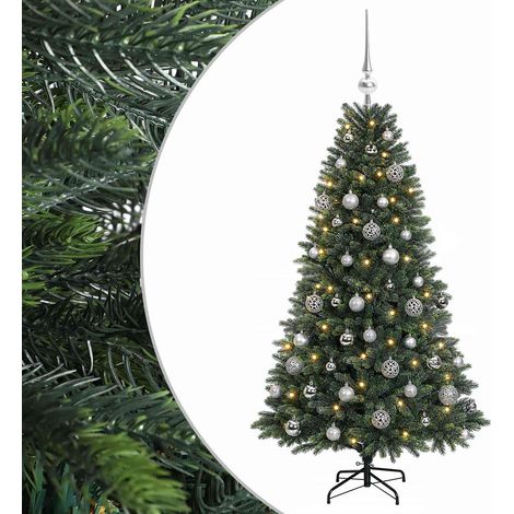 vidaXL Artificial Christmas Tree with Bauble 150 cm 150 LEDs