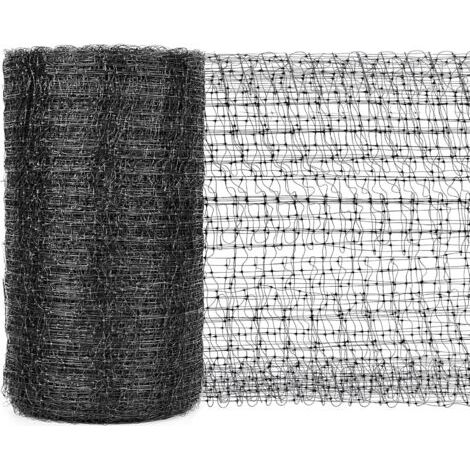Bird protection net for the garden 2 m x 30 m Black polyethylene protective net Protects plants, fruits and trees from rodents, birds, deer, etc.