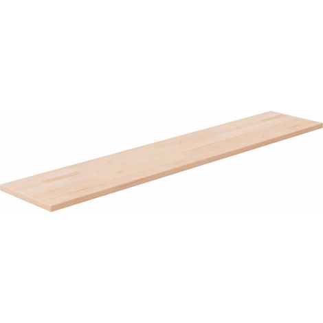 vidaXL Tabla de estantería madera maciza roble sin tratar 100x20x1,5cm (1/4)