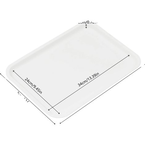 Bandeja de servir, superficie antideslizante, material resistente al calor, 24 piezas, blanca (1/2)