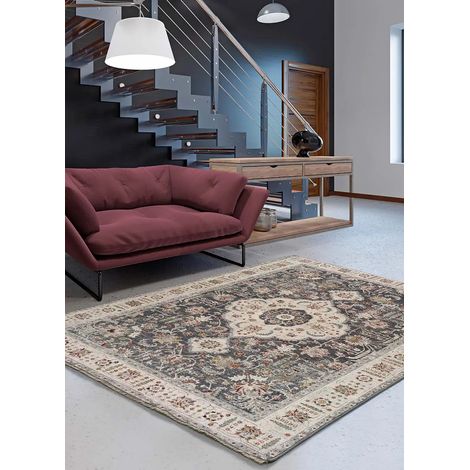 ATTICGO Tapis vintage KESHAN 13 Gris 120x170 cm (1/4)