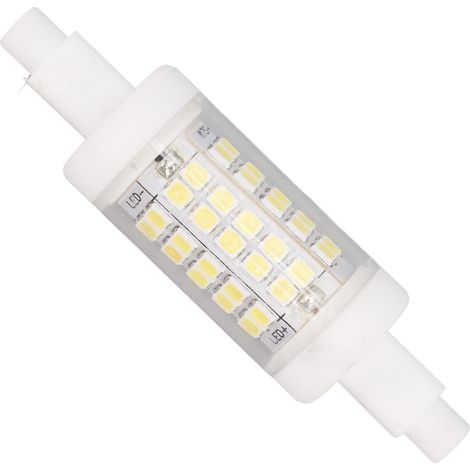 Ampoule LED R7s 80mm 5W Projecteur à Double extrémité avec éclairage de Maïs à Lumière Blanche 60LED 6000K 220V (1/5)
