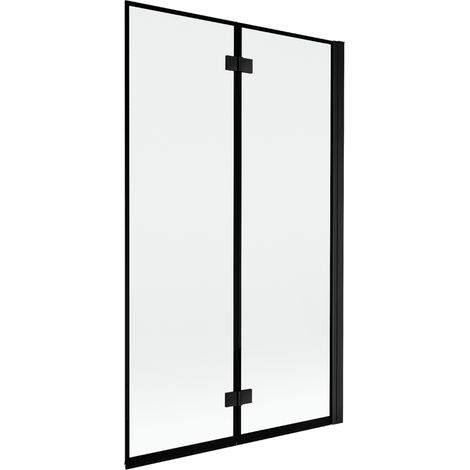 Mexen Mist paroi de douche 2 portes droite 110 x 150 cm, cadre noir, noir - 8A9-110-002-70-70-P (1/5)