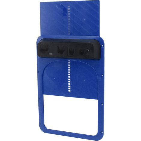Porte de poulailler automatique avec capteur lumineux, pile incluse, ouverture et fermeture automatique, couleur bleue (1/5)