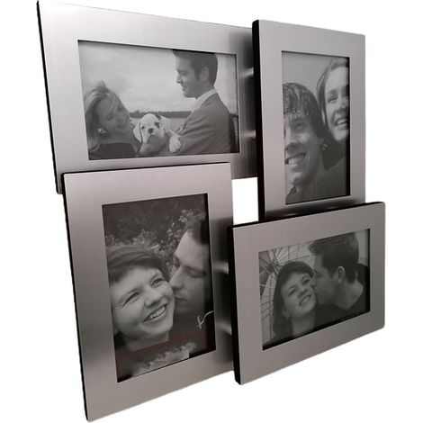 Portafoto collage da tavolo album cornice metallo 10x15 per ritratti moderno a 4 foto vintage bellissimo e particolare (1/5)