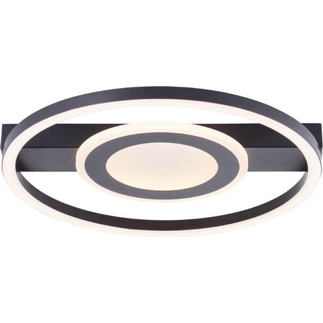 Plafón LED Brilliant Maureen negro 37 cm diseño contemporáneo (1/2)
