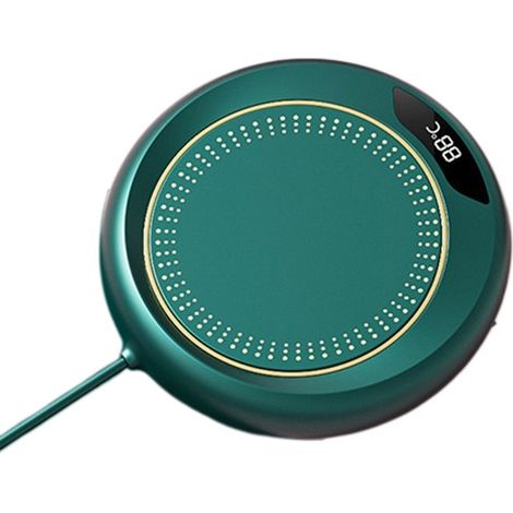Scaldatazze USB da 20 W con 3 livelli di calore, spegnimento automatico dopo 8 ore, scaldabevande elettrico per caffè, tè e cioccolata calda (Verde) (1/5)
