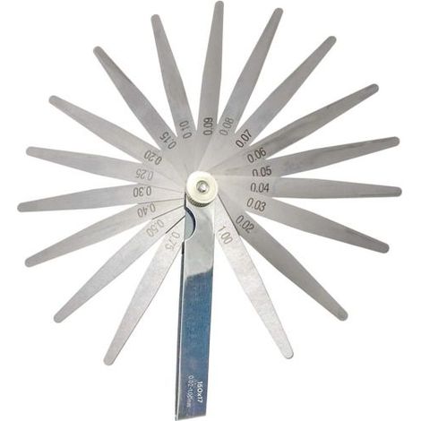 Spessimetro Calibro Spessori 17 lame 0,02mm 1,00mm Misuratore Spessori Fessure