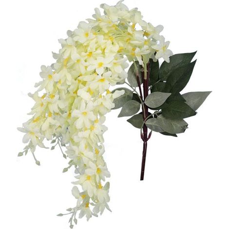 Fiore artificiale color crema lilla, 54 cm, per decorazione. (1/3)