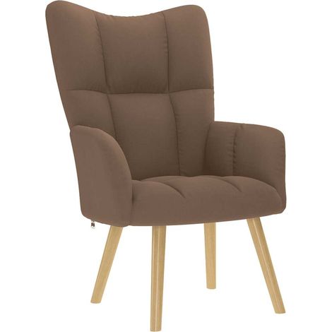 Sillón de relax de tela marrón